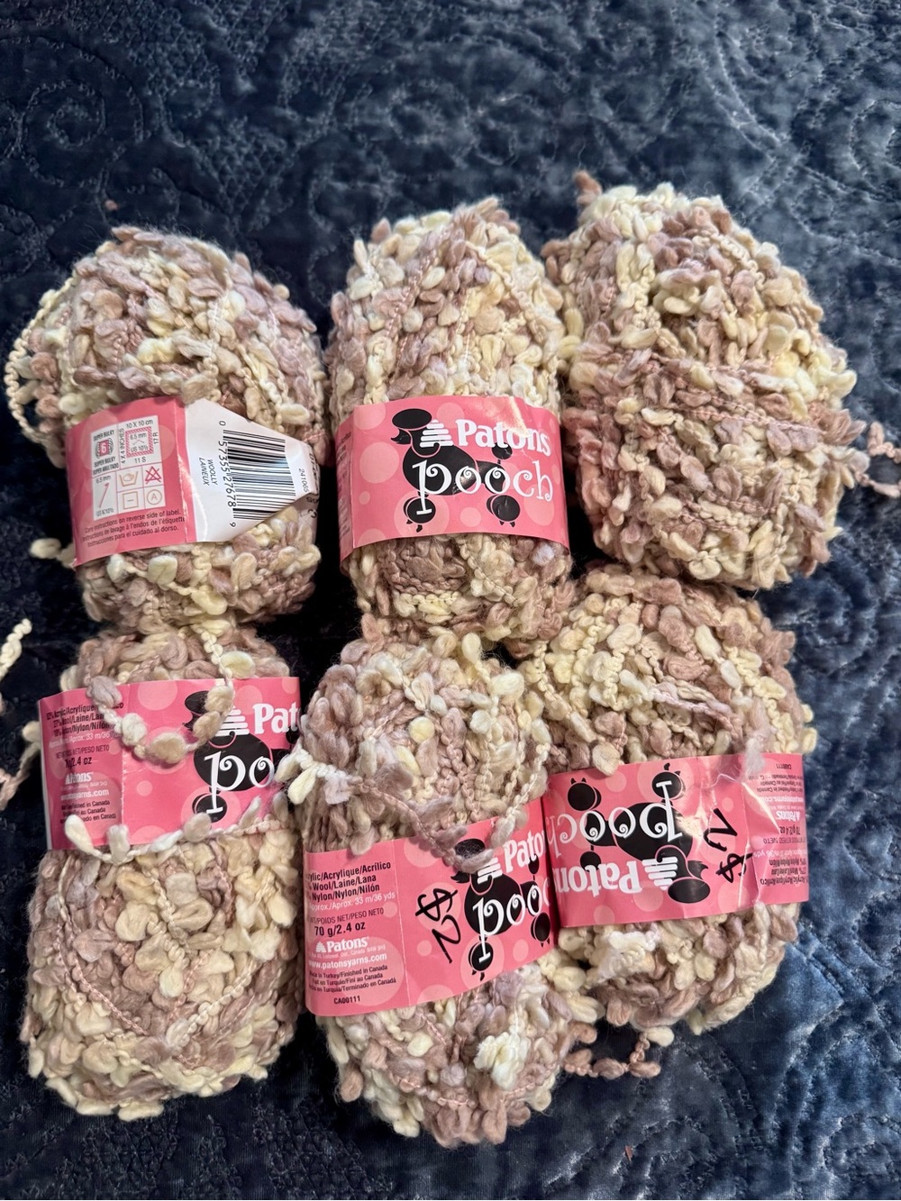Pooch Plush Chunky Yarn - Beige & Cream
